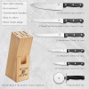 Moss & Stone 7-Pc High-Carbon Stainless Steel Serrated Knife Set with Wood Block