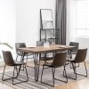 Aryven Industrial 7-Piece Dining Set, Antique Gray