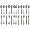 24 Pieces Stainless Steel Forks And Spoons Flatware Tableware Set Kitchen