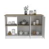 Kitchen Island Padua, Kitchen, White / Light Oak