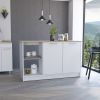 Kitchen Island Padua, Kitchen, White / Light Oak