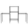 Changeable Assembly Floor Standing Carbon Steel Storage Rack Black