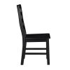 Contemporary Black Finish Side Chairs Set of 2 Dining Wooden Kitchen Dining Furniture Casual Style