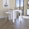 Kitchen Counter Dining Table Toledo, Kitchen, White / Light Oak