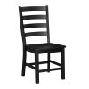 Contemporary Black Finish Side Chairs Set of 2 Dining Wooden Kitchen Dining Furniture Casual Style