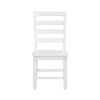 Contemporary White Finish Side Chairs Set of 2 Dining Wooden Kitchen Dining Furniture Casual Style