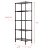 Changeable Assembly Floor Standing Carbon Steel Storage Rack Black