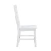 Contemporary White Finish Side Chairs Set of 2 Dining Wooden Kitchen Dining Furniture Casual Style