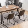 Aryven Industrial 7-Piece Dining Set, Antique Gray