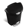 50L Semi Round Plastic Step Trash Can