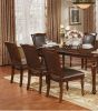 Luxurious Traditional Dining Chairs Brown Cherry Solid wood Espresso Leatherette Seat Set of 2pc Side Chairs Turned Legs Kitchen Dining Room