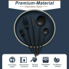 Bestdin Silverware Set, 20-Piece Stainless Steel Flatware set, Tableware Cutlery Set Service for 4, Utensils for Kitchens, Dishwasher Safe, Black