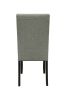 Grey Fabric Modern Set of 2 Dining Chairs Plush Cushion Side Chairs Nailheads Trim Wooden Chair Kitchen Dining Room