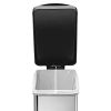 10L Step Trash Can Brushed Stainless Steel with Black Plastic Lid