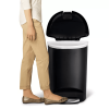 50L Semi Round Plastic Step Trash Can