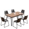 Aryven Industrial 7-Piece Dining Set, Antique Gray