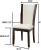 Style Comfort Contemporary 2pcs Side Chairs Dark Cherry And White Leatherette Cushion Seat Kitchen Dining Room Furniture