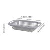 1pc Retractable Adjustable Vegetable Drain Basket; Rectangular Plastic Basket; Household Kitchen Dishwashing And Vegetable Rack; Sink Drain Basket